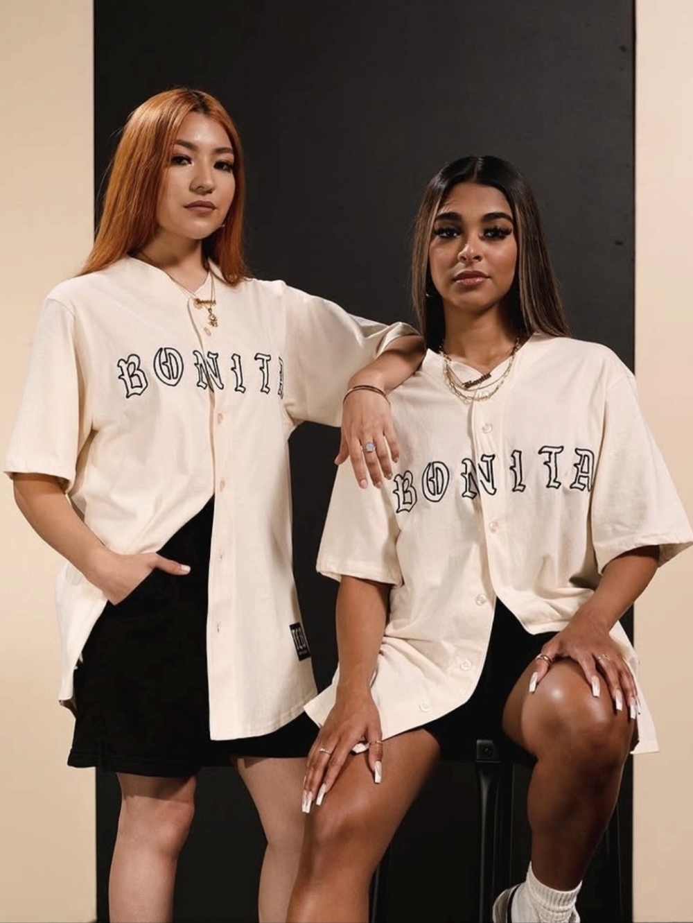 Viva La Bonita Bonita Baseball Tee Button Up